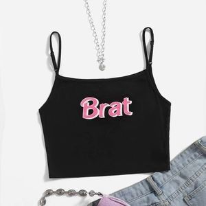 SHEIN Letter Graphic Crop Cami Top